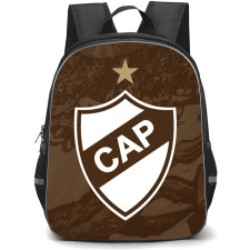 Club Atletico Platense Backpack School Bag StudentPack - Club Atletico Platense Logo with Vintage Brown Effect