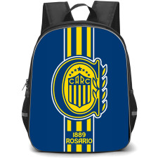 Club Atletico Rosario Central Backpack School Bag StudentPack - Club Atletico Rosario Central Logo with Yellow Vertical Stripe Effect