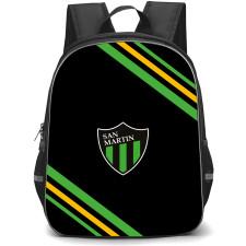 Club Atletico San Martin San Juan Backpack School Bag StudentPack - Club Atletico San Martin San Juan Large Logo With Stripe