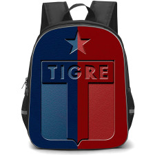 Club Atletico Tigre Backpack School Bag StudentPack - Club Atletico Tigre Logo with Dual Tone Texture