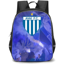 Avai Futebol Clube Backpack School Bag StudentPack - Avai Futebol Clube Logo with Blue Fireworks Effect