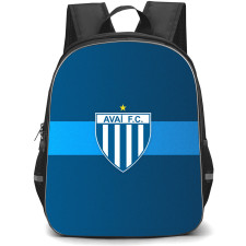 Avai Futebol Clube Backpack School Bag StudentPack - Avai Futebol Clube Logo with Horizontal Stripe Blue Effect