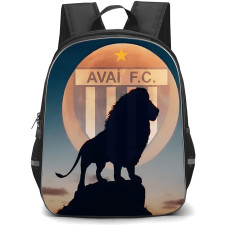 Avai Futebol Clube Backpack School Bag StudentPack - Avai Futebol Clube Logo with Lion Sunset Background Effect
