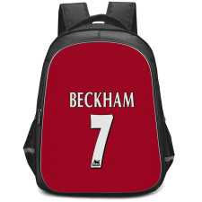 David Beckham Backpack StudentPack - David Beckham Manchester United Jersey No 7 Red