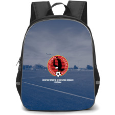 Bedfont Sports Football Club Backpack School Bag StudentPack - Bedfont Sports Football Club Stadium with Red Logo
