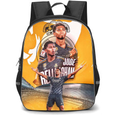 Jude Bellingham School Backpack StudentPack - Jude Bellingham Real Madrid CF Portrait On Yellow Graphic Background