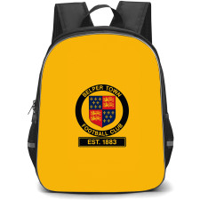 Belper Town Football Club Backpack School Bag StudentPack - Belper Town Football Club Logo with Yellow Effect