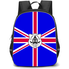 Bishop Auckland Football Club Backpack School Bag StudentPack - Bishop Auckland Football Club Logo with UK Flag Style