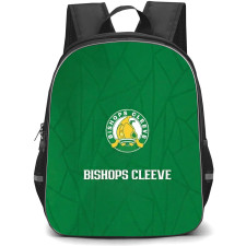 Bishop's Cleeve Football Club Backpack School Bag StudentPack - Bishop's Cleeve Football Club Logo with Organic Pattern Green Effect