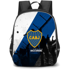 Club Atl?tico Boca Juniors Backpack StudentPack - Club Atl?tico Boca Juniors Logo Stripe Background