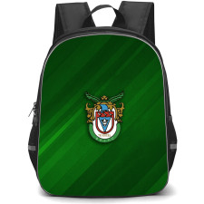 Bognor Regis Town Football Club Backpack School Bag StudentPack - Bognor Regis Town Football Club Logo with Diagonal Stripe Green Effect