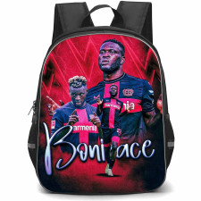 Victor Boniface School Backpack StudentPack - Bayer 04 Leverkusen Victor Boniface Fan Art Poster With Red Black Effect