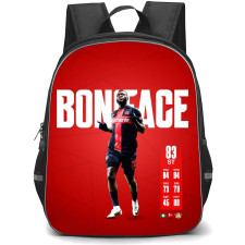 Victor Boniface School Backpack StudentPack - Bayer 04 Leverkusen Victor Boniface Standing On Red Background