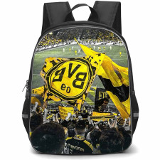 Borussia Dortmund Backpack School Bag StudentPack - Borussia Dortmund Fan And Flags On Gallery Poster