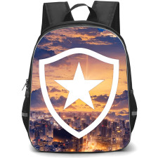 Botafogo de Futebol e Regatas Backpack School Bag StudentPack - Botafogo de Futebol e Regatas Logo with City Sunset Glow Effect