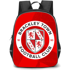 National League Brackley Town Backpack School Bag StudentPack - Large Logo In Red Background
