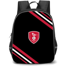 Bracknell Town Football Club Backpack School Bag StudentPack - Bracknell Town Football Club Large Logo With Stripe