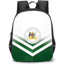 Bradford (Park Avenue) Association Football Club Backpack School Bag StudentPack - Bradford (Park Avenue) Association Football Club with Logo Chevron Stripe Green Effect