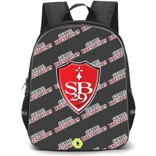 Stade Brestois 29 Football Club Backpack StudentPack - Brestois Football Club Medley Monogram Wordmark