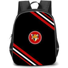 Bridlington Town Football Club Backpack School Bag StudentPack - Bridlington Town Football Club Large Logo With Stripe