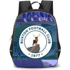 National League North Buxton Backpack School Bag StudentPack - Large Logo Team Collage Background