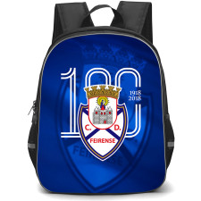 CD Feirense Backpack School Bag StudentPack - CD Feirense 100th Anniversary With Logo On Blue Background
