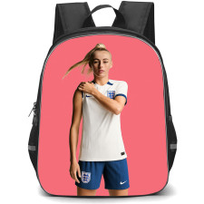 Chloe Kelly Backpack StudentPack - Chloe Kelly Wearing New Kit And Standing On Pink Background