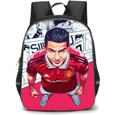 Cristiano Ronaldo Backpack StudentPack - Cristiano Ronaldo Manchester United Standing Comic Art Illustration