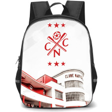 Clube Nautico Capibaribe Backpack School Bag StudentPack - Clube Nautico Capibaribe Stadium Logo with Diagonal Stripe Background