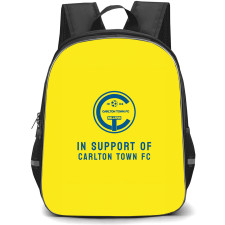 Carlton Town Football Club Backpack School Bag StudentPack - Carlton Town Football Club Logo with Yellow Background