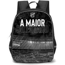 Ceara Sporting Club Backpack School Bag StudentPack - Ceara Sporting Club Stadium Logo with Crowd Background Black Effect