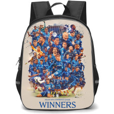 Chelsea FC Backpack StudentPack - Chelsea FC Team Collage 2024/25 UEFA Conference League Winners