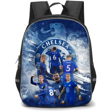 Chelsea F.C. School Backpack StudentPack - Chelsea F.C. Players On Club Dark Blue Background