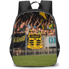Cheshunt Football Club Backpack School Bag StudentPack - Cheshunt Football Club with Logo Blurred Crowd Background