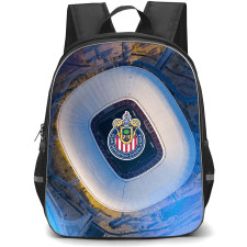 Club Deportivo Guadalajara S.A. de C.V. Backpack School Bag StudentPack - Club Deportivo Guadalajara S.A. de C.V. Football Stadium Front View with Logo