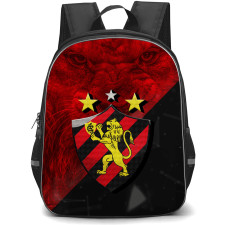 Sport Club do Recife Backpack School Bag StudentPack - Sport Club do Recife with Logo Black and Red Effect