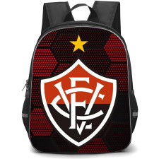 Esporte Clube Vitoria Backpack School Bag StudentPack - Esporte Clube Vitoria Logo with Hexagon Pattern Effect