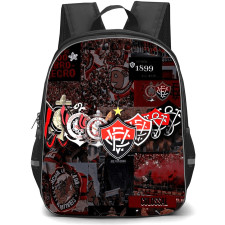 Esporte Clube Vitoria Backpack School Bag StudentPack - Esporte Clube Vitoria Stadium with Logo Dark Red Collage