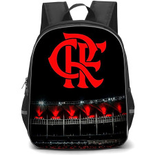 Clube de Regatas do Flamengo Backpack School Bag StudentPack - Clube de Regatas do Flamengo Stadium with Logo Red Glow Effect