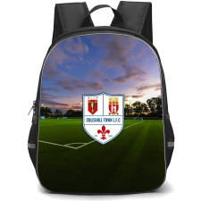 Coleshill Town Football Club Backpack School Bag StudentPack - Coleshill Town Football Club Stadium with Logo Sunset Effect