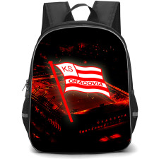Cracovia Krakow Backpack School Bag StudentPack - Logo Stadium Glowing Red Background