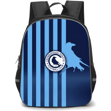 Crowborough Athletic Football Club Backpack School Bag StudentPack - Crowborough Athletic Football Club Logo with Vertical Blue Stripe Effect