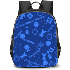 Cruzeiro Esporte Clube Backpack School Bag StudentPack - Cruzeiro Esporte Clube Logo with Trophy Icon Pattern