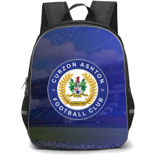 National League North Curzon Ashton Backpack School Bag StudentPack - Large Logo In Field Background