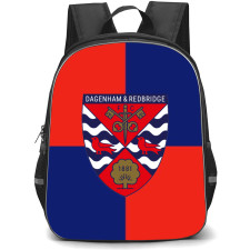 National League South Dagenham & Redbridge Backpack School Bag StudentPack - Large Logo In Red And Blue Background