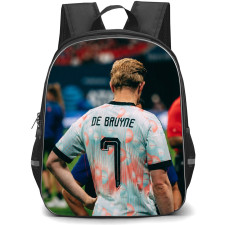 Kevin De Bruyne Backpack School Bag StudentPack - Kevin De Bruyne Jersey Number 7 Belgium National Team Standing Back Poster