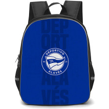 Deportivo Alaves Backpack School Bag StudentPack - Deportivo Alaves Logo On Blue Background Football Club