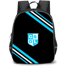 Club Social y Deportivo Liniers Backpack School Bag StudentPack - Club Social y Deportivo Liniers Large Logo With Stripe