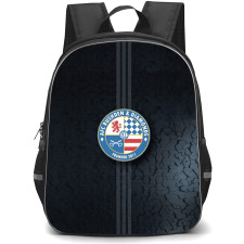 AFC Rushden & Diamonds Football Club Backpack School Bag StudentPack - AFC Rushden & Diamonds Football Club Logo with Dark Hexagonal Background
