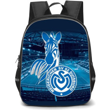 MSV Duisburg Backpack School Bag StudentPack - Logo Blue Stadium Background Football Club